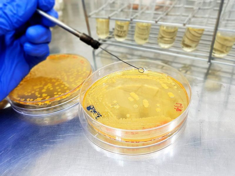 Engineered bacteria that produce grape flavoring. (Kaust)
