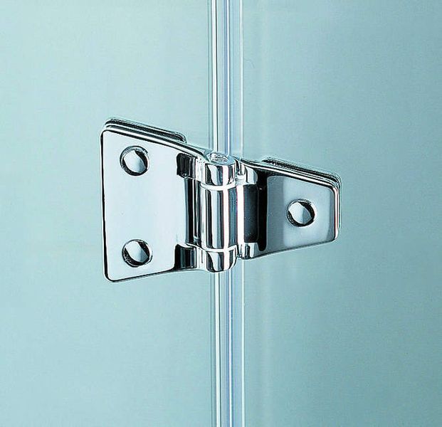 3 Unsichtbare Verbindungen sind mit transparentem Klebstoff möglich, wie das Anbringen eines Aluminiumscharniers auf einer Glastür im Gegensatz zum geschraubten Scharnier beweist. (Archiv: Vogel Business Media)