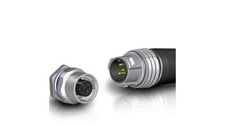 Push-Pull-Steckverbinder: Der Y-Circ M mit Push-Pull Innenverriegelung ist ein M12-Steckverbinder, der den gleichen Bauraum wie M12 mit Schrabverriegelung benötigt. (Yamaichi)