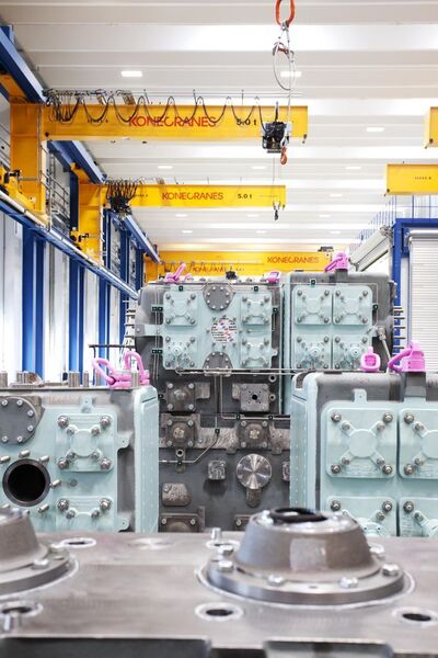 Aus Komponenten wie Grundgestellen, Kolben und Kurbelwellen werden in Winterthur hochmoderne Kompressoren für die weltweiten Märkte hergestellt. (Bild: Konecranes)