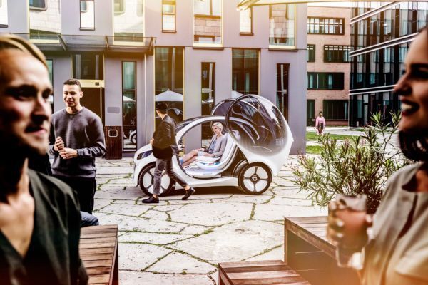 Das autonome Konzeptfahrzeug smart vision EQ fortwo: So sieht das Carsharing der Zukunft aus.  (Daimler)