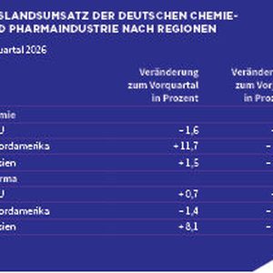 Der Auslandsumsatz in Nordamerika ist im Vergleich zum Vorquartal um fast 12 Prozent gestiegen.(Bild:  VCI)