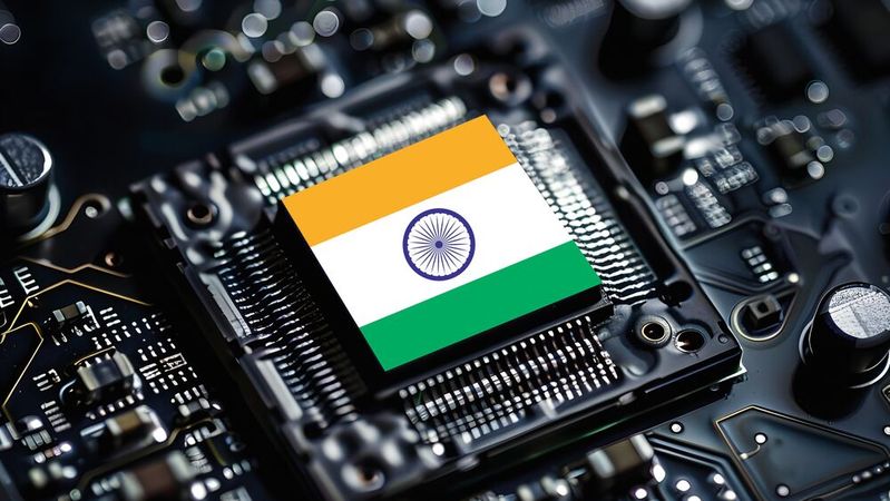 Made in India: According to the India Electronics and Semiconductor Association (IESA), the country should be able to produce between 75 and 80 million chips by the beginning of 2027, once the plants currently under construction become operational.(Image: Pixabay (Montage: Sebastian Gerstl))