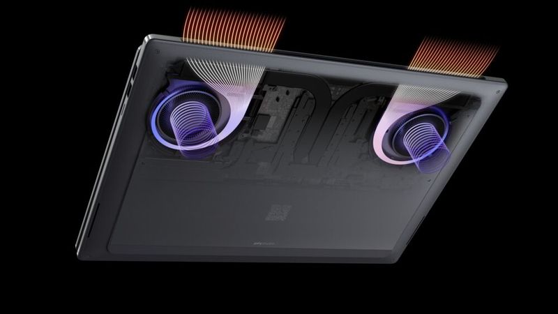 Erstmals bei einem Consumer-Gerät setzt HP bei der Kühlung auf eine Tower-Hinge- und Trunk-Architektur. (Bild: HP)