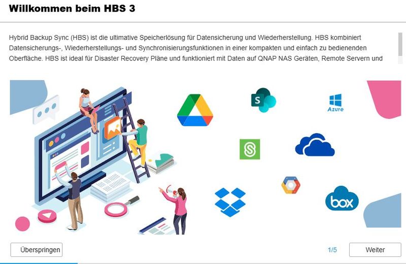 Hyper Data Protector lässt sich über einen Assistenten einrichten. (Bild: Joos – QNAP)