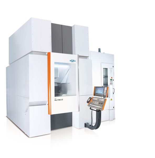 GF Machining Solutions präsentierte auf der EMO 2015 die Mill P 800 U ST, die Fräs- und Drehvorgänge in einer einzigen, kompakten Lösung vereint. (Bild: GF Machining Solutions)