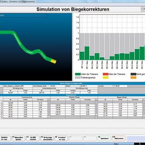 Der Anwender hat in der Simulation festgelegt, dass am Biegepunkt 8 keine Korrektur stattfinden soll, doch die virtuelle Lehrenprüfung ergibt, dass auf diese Weise ein Schlechtteil produziert werden würde. Bild: Aicon 3D Systems