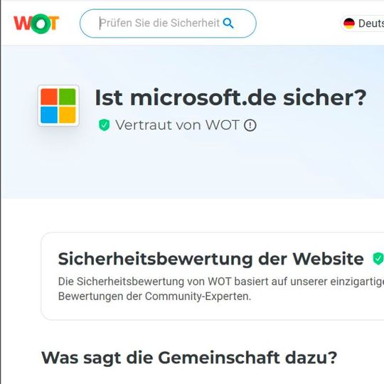 Web of Trust hilft dabei, gefährliche Webseiten und Cloud-Dienste zu erkennen.(Bild:  Joos / WOT)