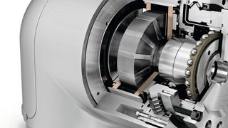 Alle Neuentwicklungen von Schaeffler in einer vormontierten Einheit: Antriebsmotor, Wellgetriebe mit Schrägnadellager, optional mit integrierter Drehmomentsensorik.  (Bild: Schaeffler)