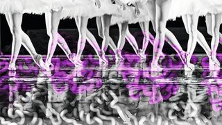 Tanzende Proteine (violett) koordinieren den Abbau von Aktinfilamenten (grau) und halten so die Zellen in Bewegung. (Bild: MPI für molekulare Physiologie)