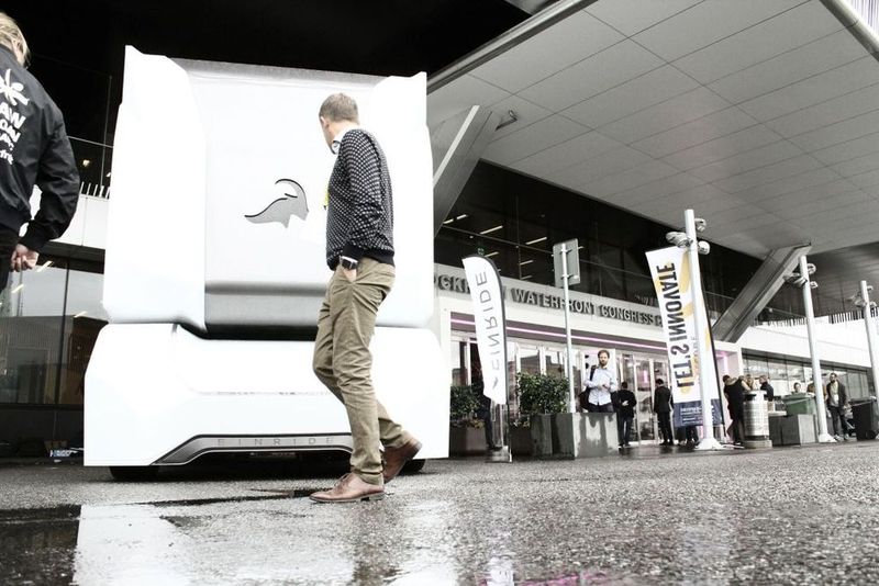 Bereits seit einigen Monaten macht das Unternehmen Einride auf Messen auf sich aufmerksam. (Bild: Einride)