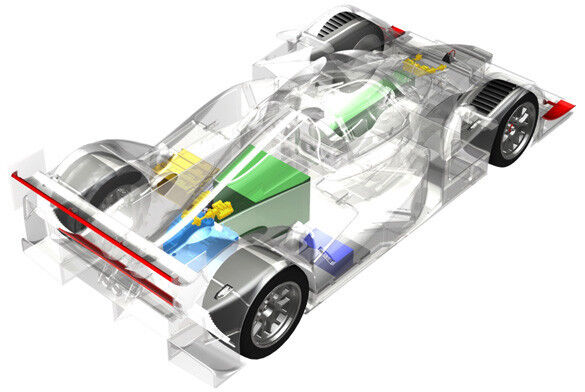 Schnittbildansicht von oben (Bild: Drayson Racing Technologies)