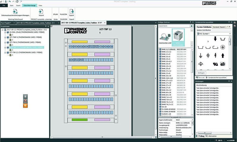 Mit Project complete Marking werden hochwertige Markierungen schnell und wirtschaftlich erzeugt. (Phoenix Contact)