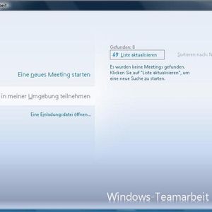 Abb. 1: Das Startfenster von Windows-Teamarbeit