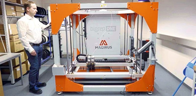 Der Großformatdrucker BigRep One überzeugte Magirus mit seinem Bauvolumen von einem Kubikmeter und seinen industriellen Einsatzmöglichkeiten. (Bild: BigRep)