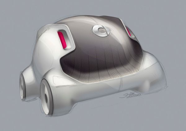 Das autonome Konzeptfahrzeug smart vision EQ fortwo: So sieht das Carsharing der Zukunft aus.  (Daimler)