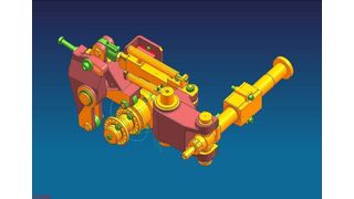 Mit der Illustrationslösung Arbortext IsoDraw von PTC  ... können 3D CAD Daten für die Technische Dokumentation mit großer Zeitersparnis weiterverwendet werden. Im Bild: Die GRM 80 Stanz-Biegemaschine, für die allein im Basismodell 600 – 800 Einzelteile dokumentiert werden müssen.   Bilder: Otto Bihler Maschinenfabrik (Archiv: Vogel Business Media)