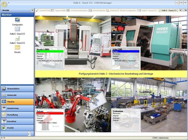 Problemlos können Anwender sehen, welche Aufträge gerade an welchen Anlagen abgearbeitet werden.  Bild: Coscom Computer (Archiv: Vogel Business Media)