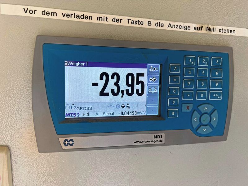 Das Modweigh static–Anzeige- und Bedienmodul MD1 zeigt die Verlademenge in Tonnen an. (Bild: MTS)