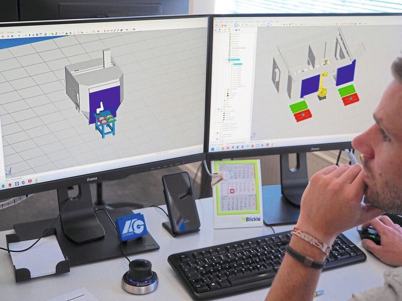 HG Grimme liefert kundenspezifische Systeme - von der Konstruktion bis zur Inbetriebnahme. Konstruktion, Greifer, Spanntechnik und Programmierung stammen alle vom Unternehmen. (Bild: HG Grimme SysTech)