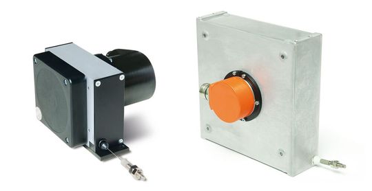 Seilzuggeber SG121 und SG150 mit integriertem Neigungssensor.(Bild:  Siko)