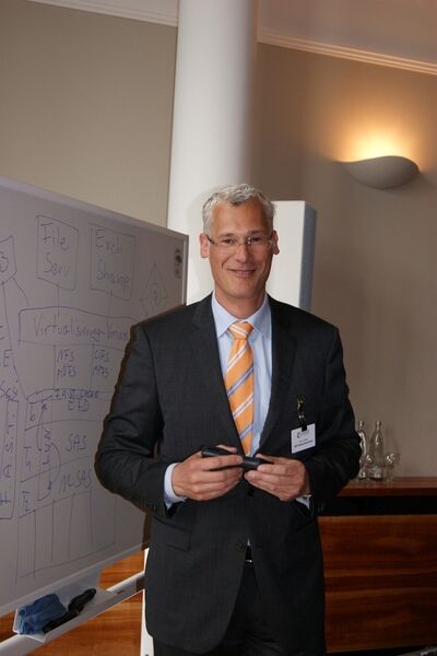 Oliver Staabs von EMC referierte über Unified Storage in Hamburg. (Archiv: Vogel Business Media)