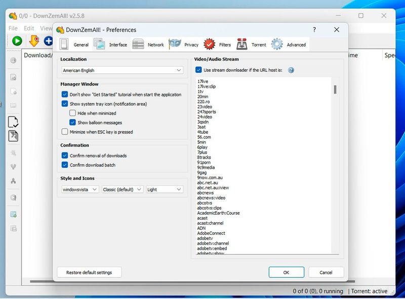 Anpassen der umfangreichen Einstellungen von DownZemAll. (Bild: Joos (Screenshot))