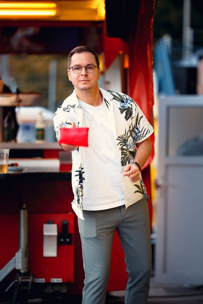 David Hessler beim Beer Pong (Bild: Byteclub)