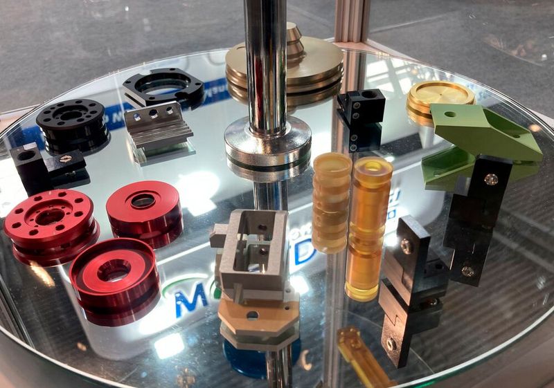 Unter den Motek-Ausstellern war der CNC-Lohnfertiger Dongguan World Precision Manufacture. Das chinesische Unternehmen hatte einige Arbeitsproben mit zur Messe gebracht.  (Bild: dm)