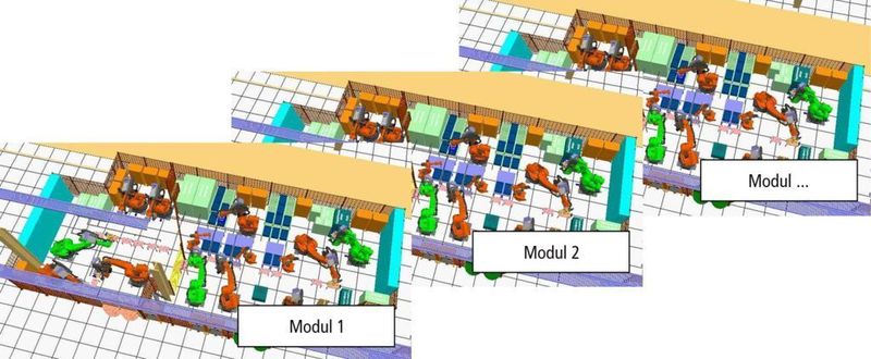 Bild 2: Der Modulgedanke bei der Zylinderkopfmontage gewährleistet eine skalierbare Stückzahlkapazität. Bild: Mercedes-Benz (Archiv: Vogel Business Media)