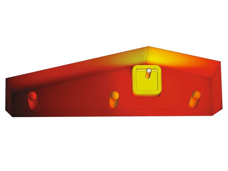 Numerisches Modell eines Zwischenbehälters simuliert mit dem CFD-Modul von «Comsol Multiphysics». (Bild: SMS Concast)