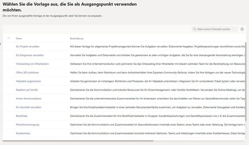 Eigene Vorlagen können auf Basis vorhandener Vorlagen erstellt werden. (Joos / Microsoft)