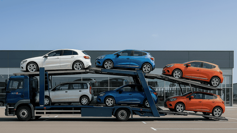 Mit flexiblen Transportoptionen kommen Fahrzeuge schnell und zuverlässig bei Ihnen an.(Bild:  AUTO1 Group/AUTO1.com)