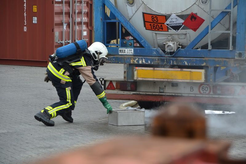 First counter measures by the local firefighters... (Picture: PROCESS)