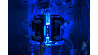 Syzygy photoreactor used during catalyst testing.  (Source: Brandon Martin, Rice University.)