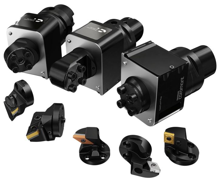 Die Sandvik-Coromant-Palette an sensorgesteuerten Zerspanungssystemen bietet Werkzeuge, Adapter und Halter, um produktiver und ausfallsicherer fertigen zu können. (Bild: Sandvik Coromant)