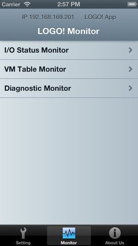 Es ist möglich den  I/O Status, VM Werte und Diagnose-Werte zu kontrollieren, zu analysieren und zu beobachten. (Siemens)