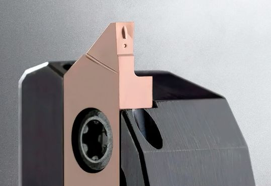 Horn’s new sintered chip breaker geometry for grooving and parting off on sliding-head lathes.(Source:  Horn)