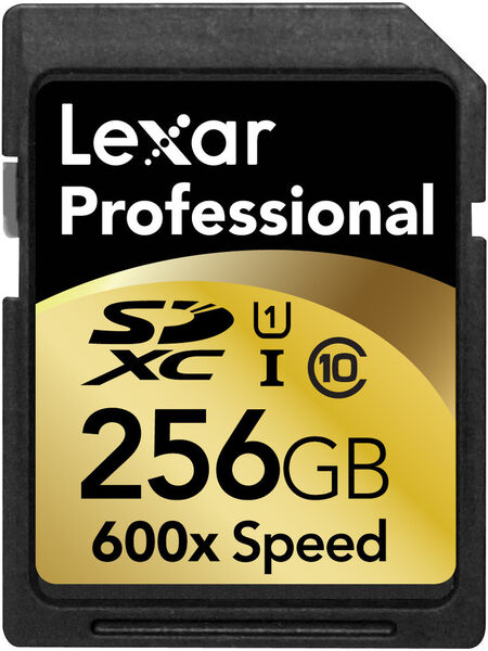 Die SDXC-UHS-I-Karte mit 256 Gigabyte unterstützt die Aufnahme, Speicherung und Übertragung von hochauflösenden Fotos und überlangem Full-HD-Videomaterial. (Bild: Lexar)
