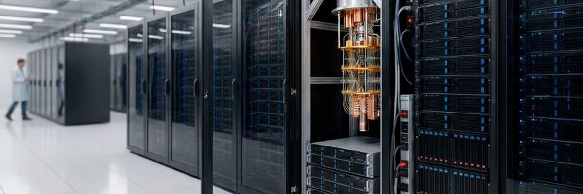 Quantenhardware bleibt hochspezialisiert. Viele Entwicklungen greifen zwar Konzepte aus der Quantenforschung auf, arbeiten aber auf klassischer Recheninfrastruktur. (Bild: Gemini / Paula Breukel / KI-generiert)