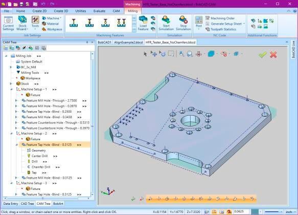 Bei der Data-CAD Software & Service GmbH ist die neue Version Bob-CAD-CAM V33 erhältlich. Die neue Funktion der Bohrungserkennung soll eine enorme Zeitersparnis durch die automatische Zuweisung der Bohrungsmaße ermöglichen. (Data-CAD)