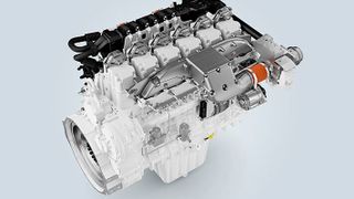 Liebherr has already presented a first prototype of the H966 hydrogen engine at Bauma 2022. It powers the Liebherr crawler excavator R9XX H2. The drive technology will also be showcased this year from November 12th to 18th at Systems & Components as part of Agritechnica in Hannover. (Image:Liebherr)