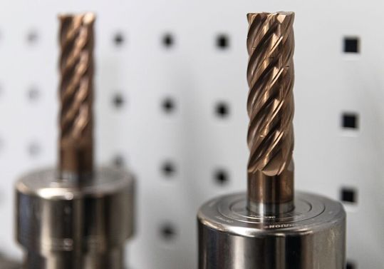 The cutter was equipped with a variable helix angle, enabling higher cutting speeds and improved surface quality.(Source: Ceratizit)