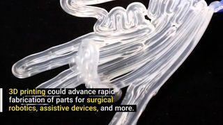 Einsatzbereit für die Medizin: Dieser gedruckte Greifer demonstriert das Potenzial der Technologie für chirurgische Instrumente oder Prothesen. (Bild: Harvard John A. Paulson School of Engineering and Applied Sciences (SEAS)