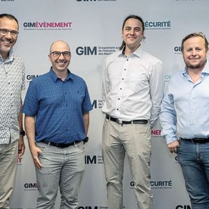 Lors de l'assemblée générale ordinaire du GIM qui s'est tenue le 27 mai 2026, deux co-présidents ont été élus pour prendre la suite de Samuel Vuadens (à droite) : David Girod (2e en partant de la gauche) et Antonin Balestra  (3e en partant de la gauche).(Source :  GIM CH)