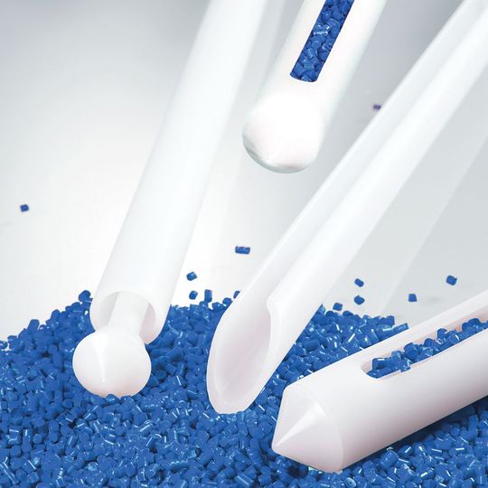 Disposampler-Probenehmer erfüllen hohe Hygienestandards und wurden speziell für die fachgerechte Probenahme aus Granulaten, Pulvern, viskosen Medien oder Flüssigkeiten entwickelt. Disposampler-Probenehmer erfüllen hohe Hygienestandards und wurden speziell für die fachgerechte Probenahme aus Granulaten, Pulvern, viskosen Medien oder Flüssigkeiten entwickelt.