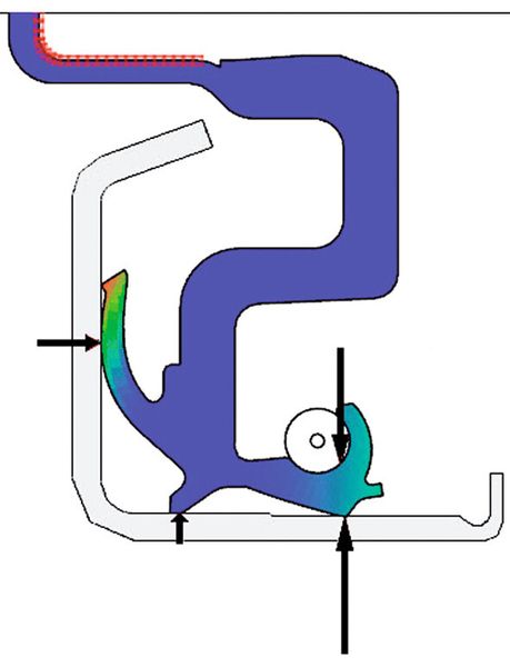 Bild 7: Einbausimulation mit dem SKF Seal Designer mit Zugfeder. (Bild: SKF)