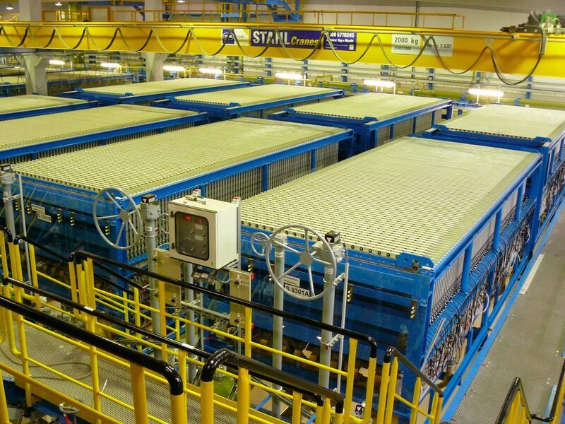 Membran-Elekrolyse zur Herstellung des PVC-Vorprodukts Chlor in Gendorf. (Vinnolit)
