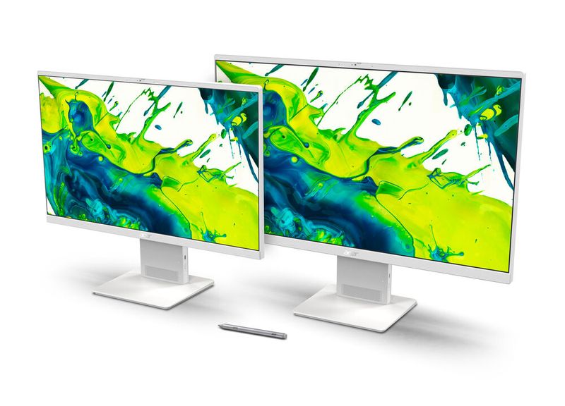 Neben dem Aspire S27 bringt Acer noch den Aspire S24 auf den Markt. Er unterscheidet sich vom 27-Zöller nur durch das kleinere 23,8-Zoll-Full-HD-Display mit 144 Hz. Den S27 gibt es zusätzlich noch mit einem QHD-Panel mit 120 Hz Bildwiederholrate. (Bild: Acer)