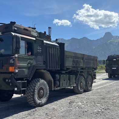 On behalf of the BAAAINBw, Rheinmetall has assumed overall responsibility for the autonomous convoy research project InterRoC VII. (Source: Rheinmetall AG)